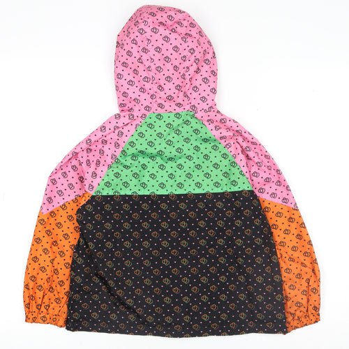Next Girls Multicoloured Heart Print Hooded Windbreaker Jacket 7 Years