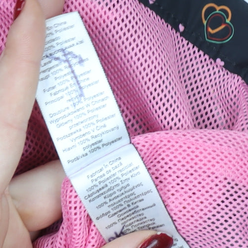 Next Girls Multicoloured Heart Print Hooded Windbreaker Jacket 7 Years