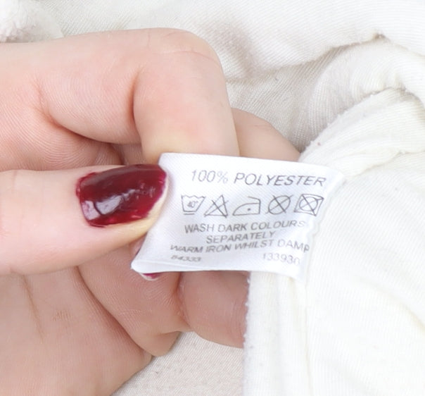 Active Women Ivory Fleece 1/2 Zip Pullover Sweatshirt Size 10-12