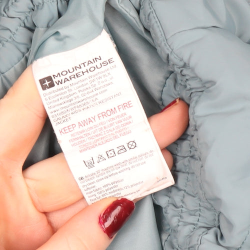 Mountain Warehouse Girls Blue Hooded Puffer Coat 11-12 Years Isotherm Warmth