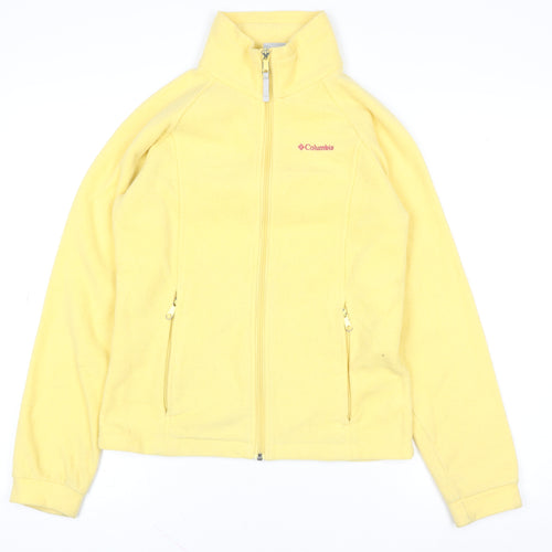 Columbia Teens Yellow Fleece Full Zip Sweatshirt 14 Regular