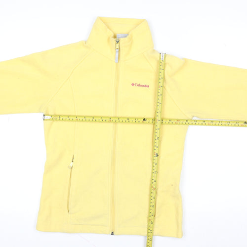 Columbia Teens Yellow Fleece Full Zip Sweatshirt 14 Regular