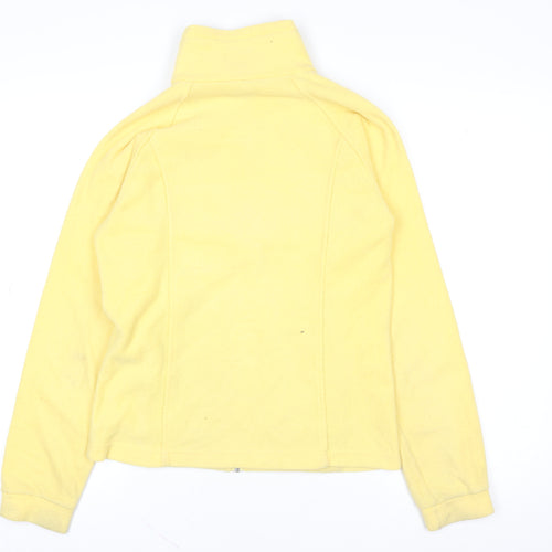 Columbia Teens Yellow Fleece Full Zip Sweatshirt 14 Regular
