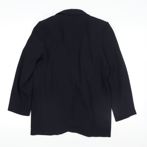 Marks and Spencer Women Blue Double-Breasted Blazer Size 6