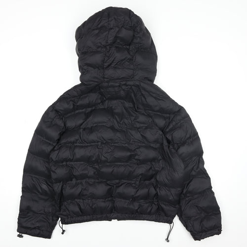 4F Women's Black Hooded Puffer Jacket Size M Winter Coat