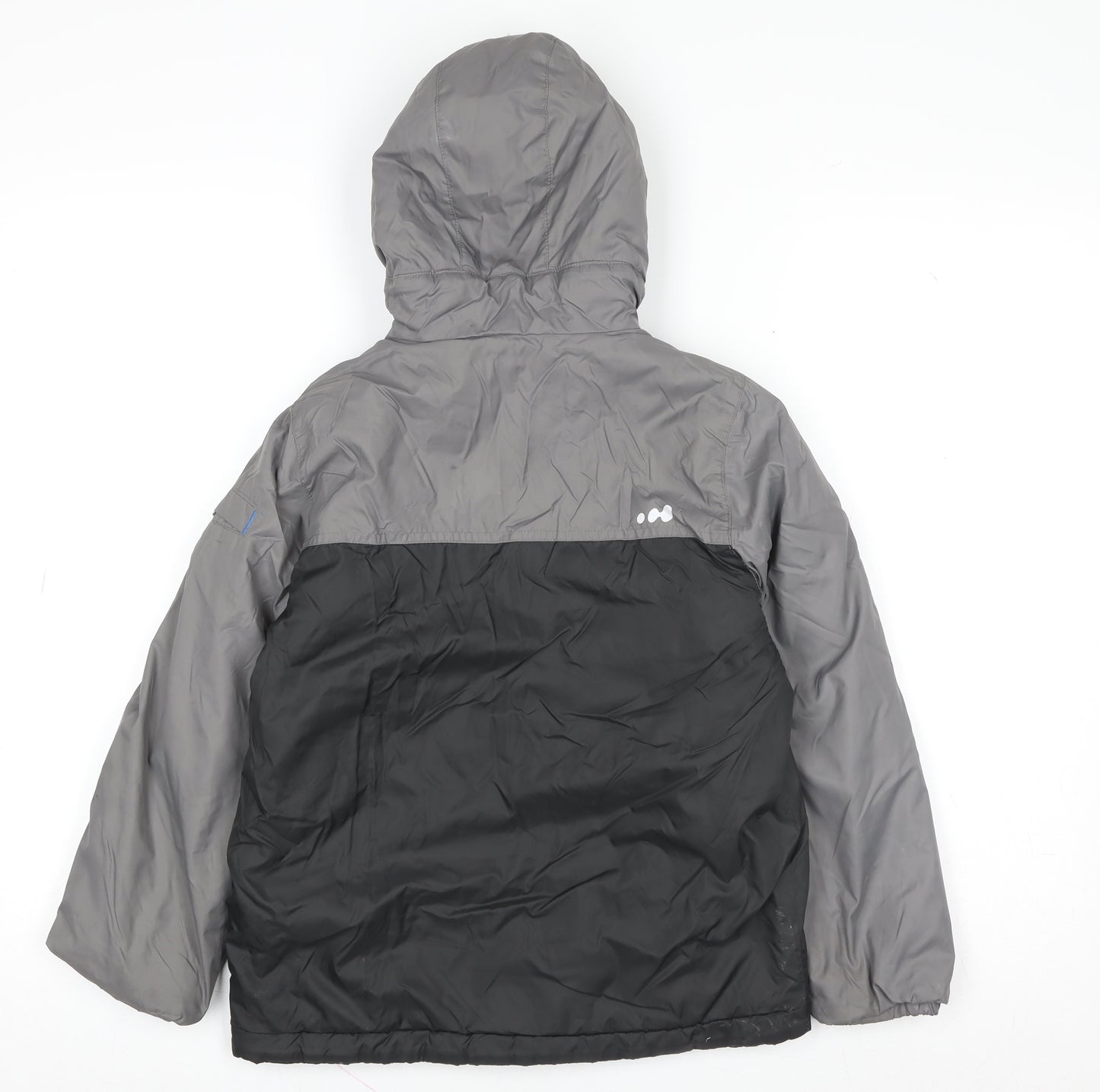 Decathlon Boys Grey Hooded Puffer Jacket Size 6 Years Winter Ski Coat