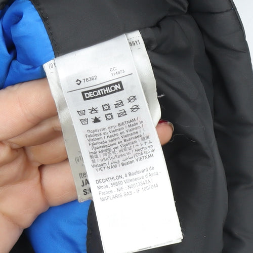 Decathlon Boys Grey Hooded Puffer Jacket Size 6 Years Winter Ski Coat