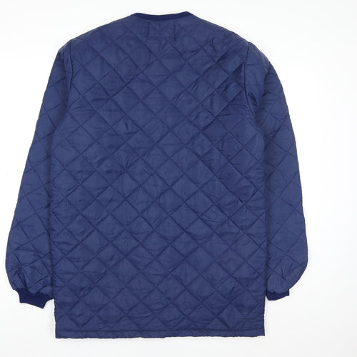 Husky Ltd Men's Blue Quilted Nylon Mid-Length Jacket Size 38