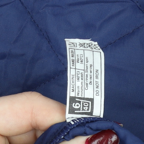 Husky Ltd Men's Blue Quilted Nylon Mid-Length Jacket Size 38