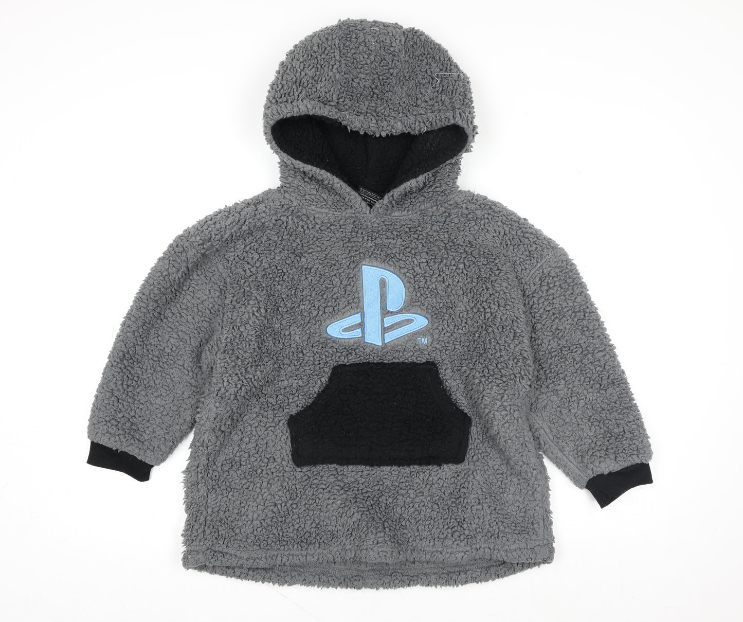 Primark Boys Grey PlayStation Hoodie XS Fleece Pullover