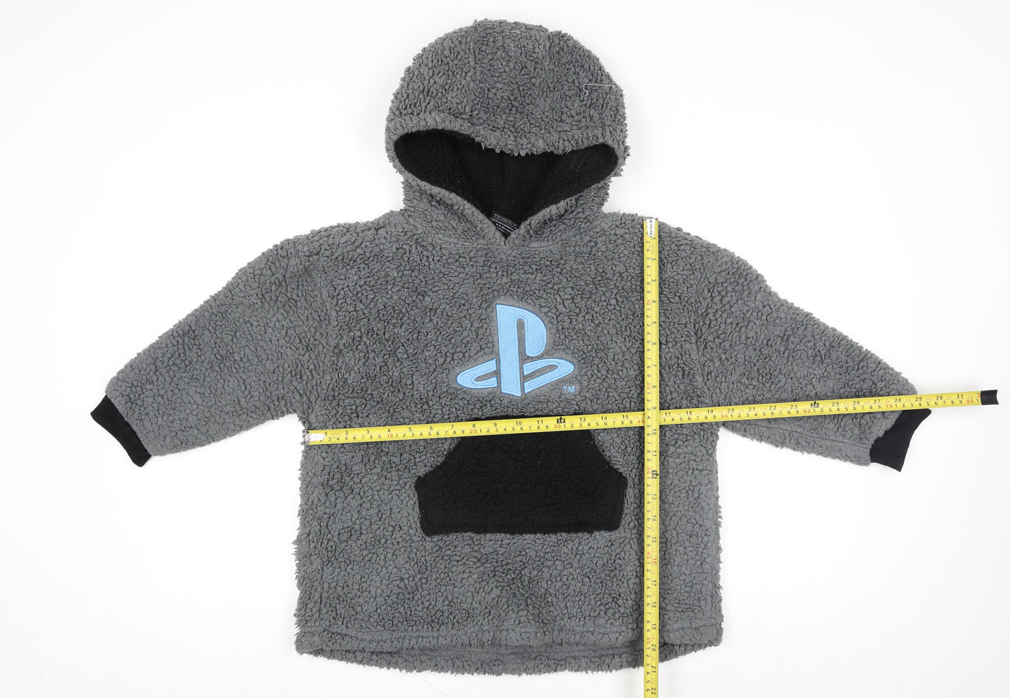 Primark Boys Grey PlayStation Hoodie XS Fleece Pullover