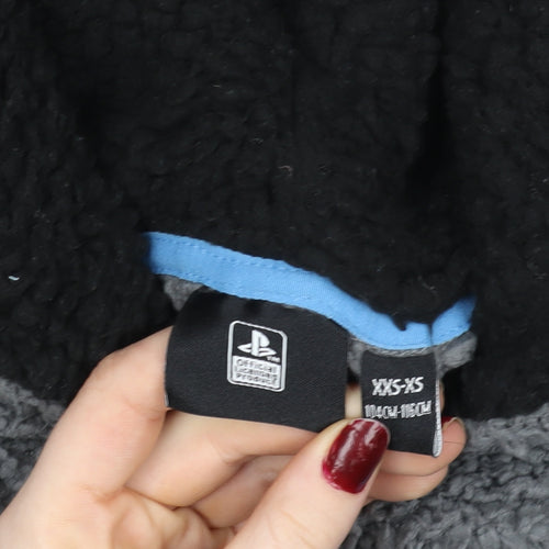 Primark Boys Grey PlayStation Hoodie XS Fleece Pullover