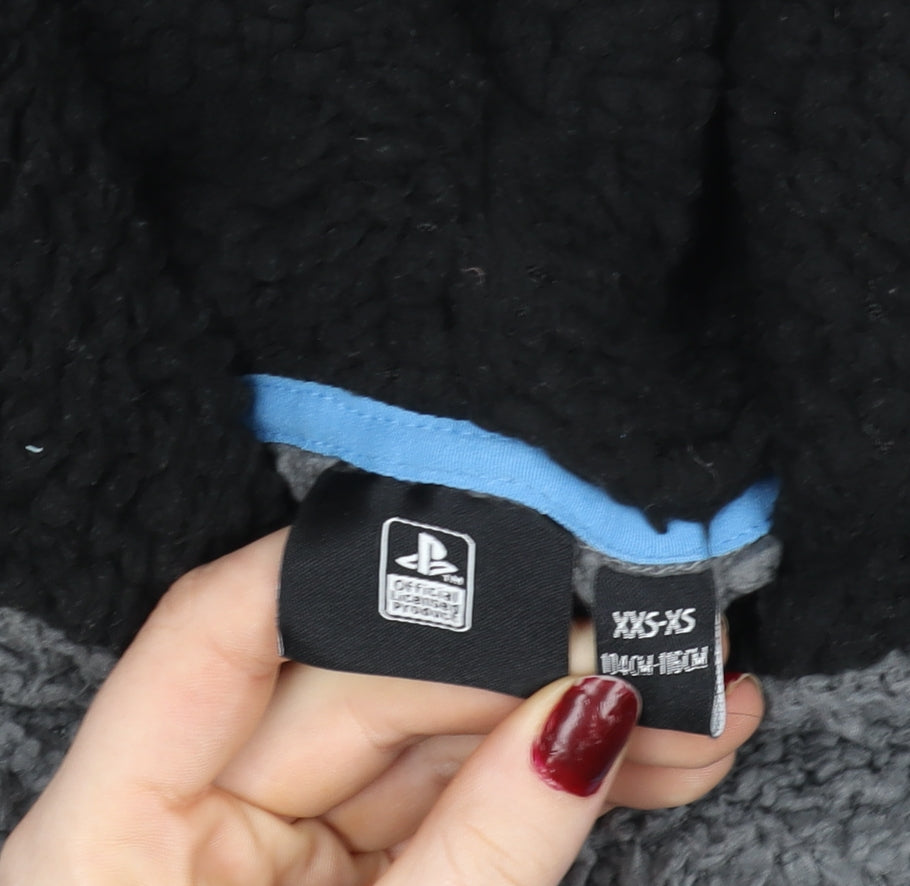 Primark Boys Grey PlayStation Hoodie XS Fleece Pullover