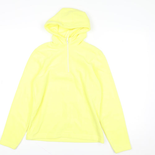 Mountain Warehouse Girls Yellow Fleece Half Zip Hoodie 11-12 Years