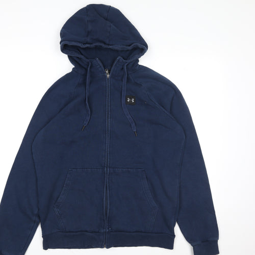 Under Armour Men's Blue Hooded Full Zip Fleece Jacket Size M