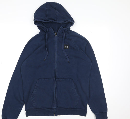 Under Armour Men's Blue Hooded Full Zip Fleece Jacket Size M