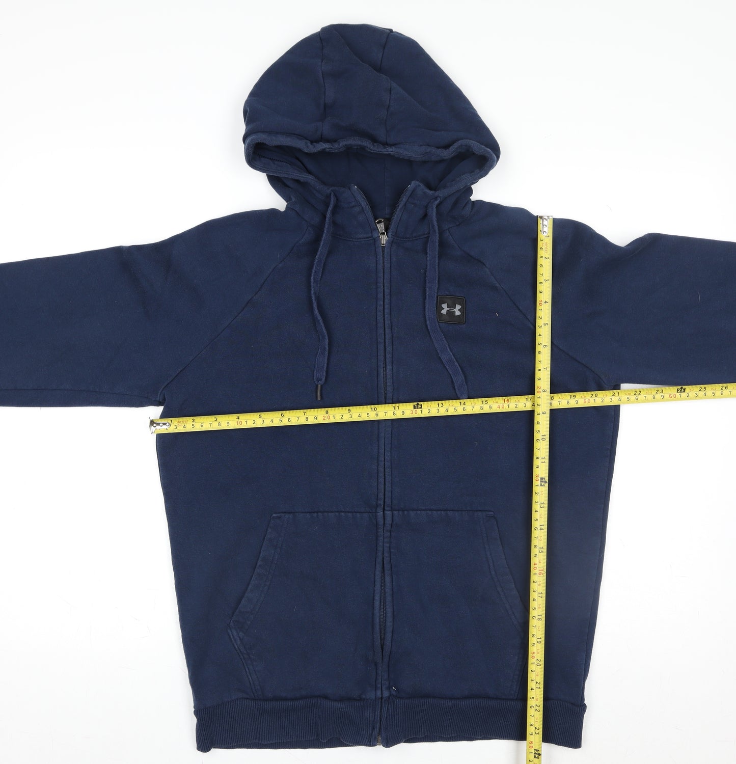 Under Armour Men's Blue Hooded Full Zip Fleece Jacket Size M