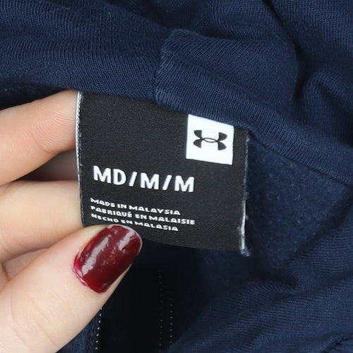 Under Armour Men's Blue Hooded Full Zip Fleece Jacket Size M