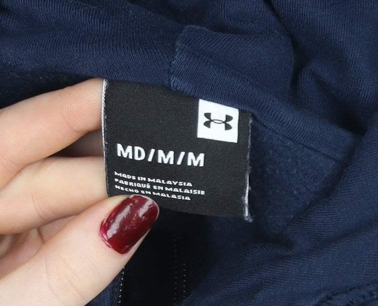 Under Armour Men's Blue Hooded Full Zip Fleece Jacket Size M