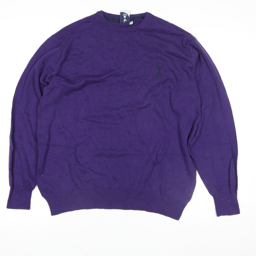 Tottenham Hotspur Men’s Purple Cotton Crew Neck Jumper M