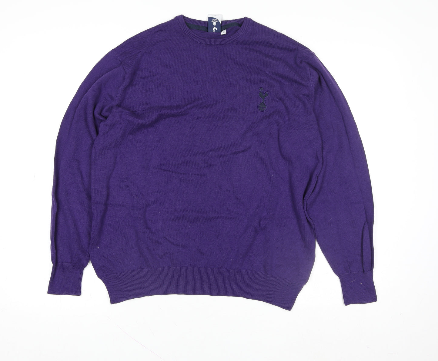 Tottenham Hotspur Men’s Purple Cotton Crew Neck Jumper M
