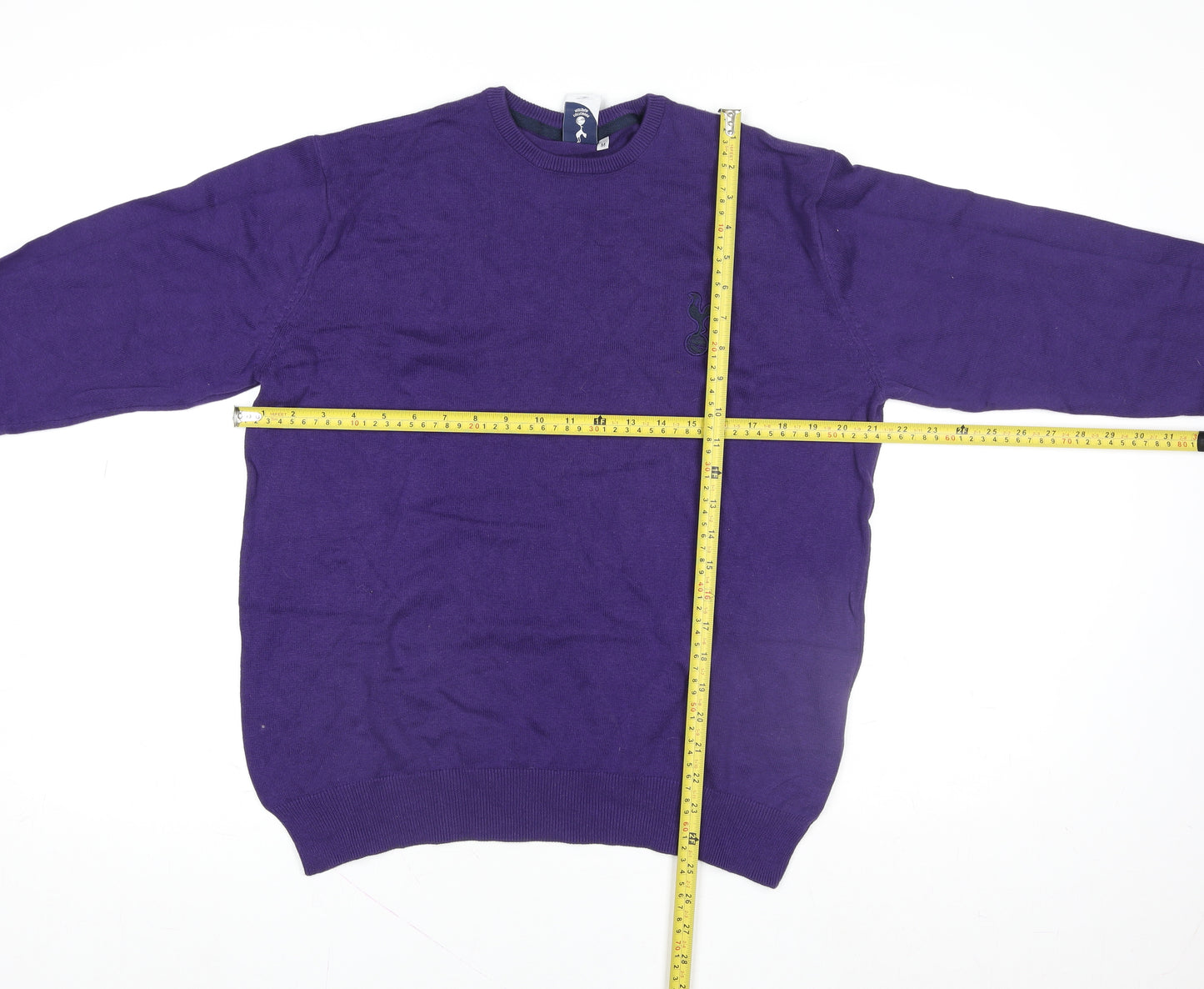 Tottenham Hotspur Men’s Purple Cotton Crew Neck Jumper M