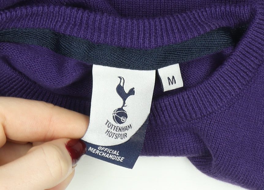 Tottenham Hotspur Men’s Purple Cotton Crew Neck Jumper M