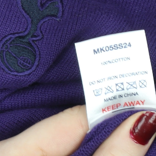 Tottenham Hotspur Men’s Purple Cotton Crew Neck Jumper M