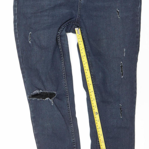 Denim Co Women’s Blue Distressed Skinny Jeans Size 16