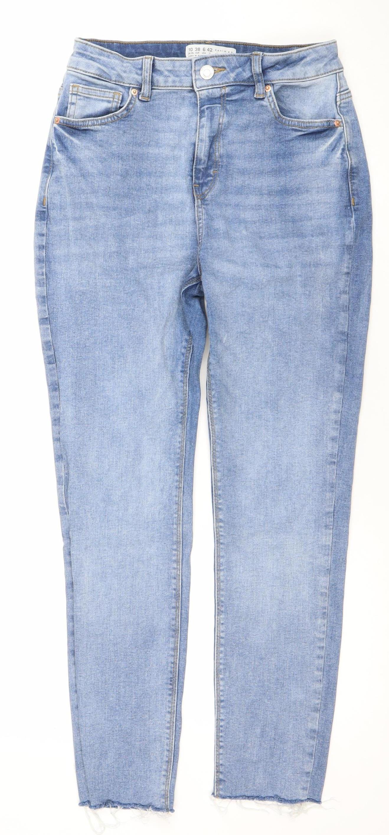 Primark Women's Blue Slim Fit Ankle Jeans Size 10 Stretch Denim