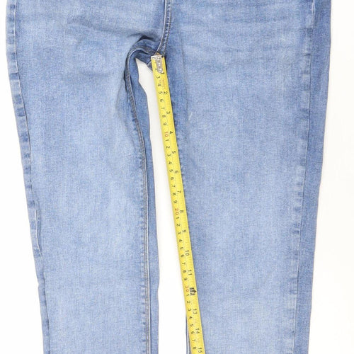 Primark Women's Blue Slim Fit Ankle Jeans Size 10 Stretch Denim