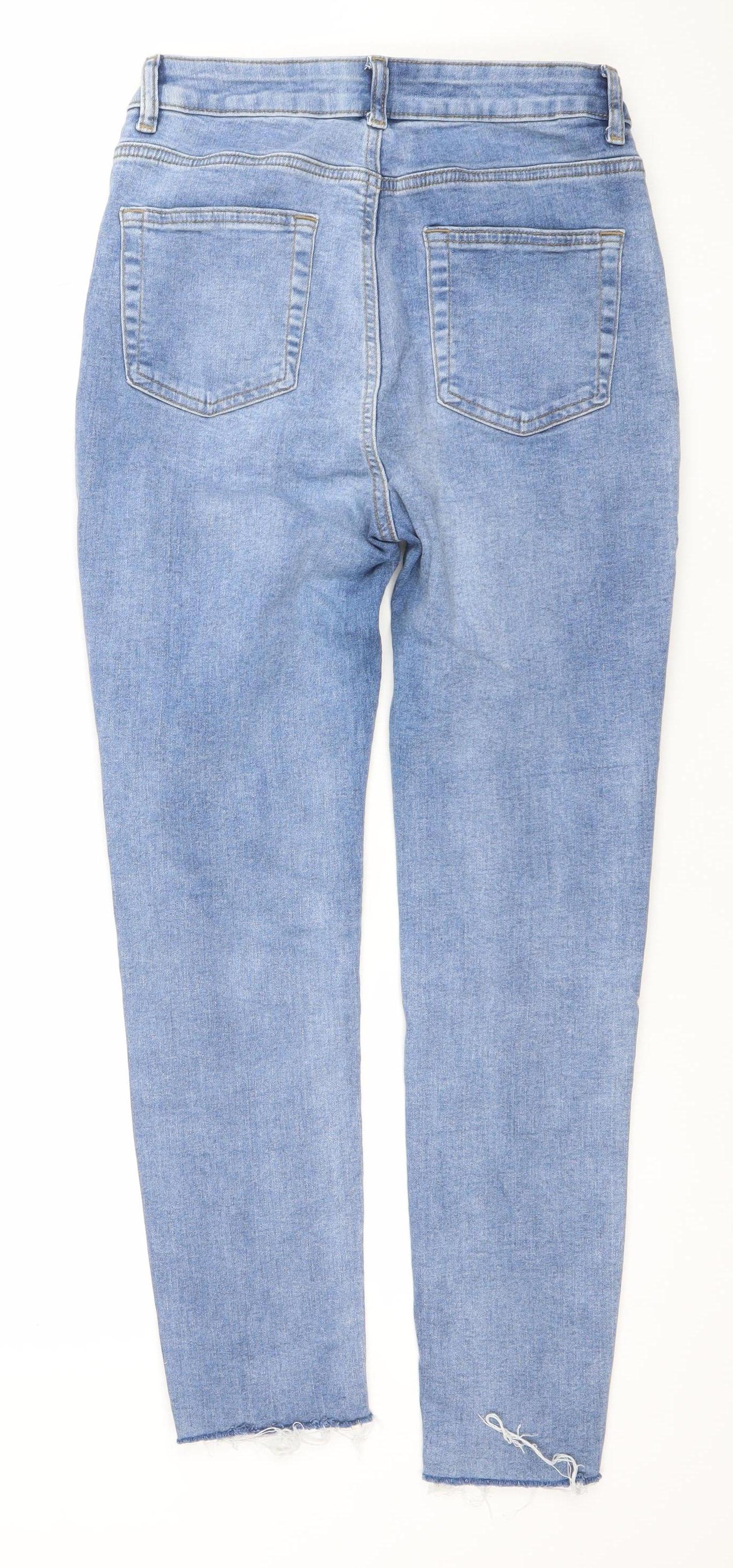 Primark Women's Blue Slim Fit Ankle Jeans Size 10 Stretch Denim
