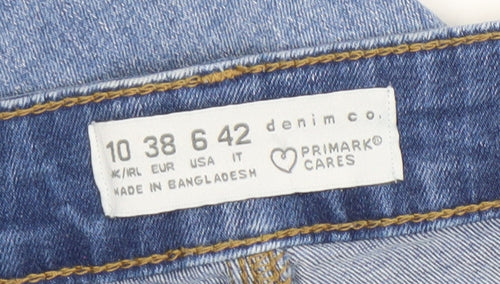 Primark Women's Blue Slim Fit Ankle Jeans Size 10 Stretch Denim
