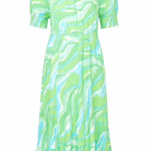 Gallery Womens Green Tie Dye Maxi Dress Size 16 3/4 Sleeve