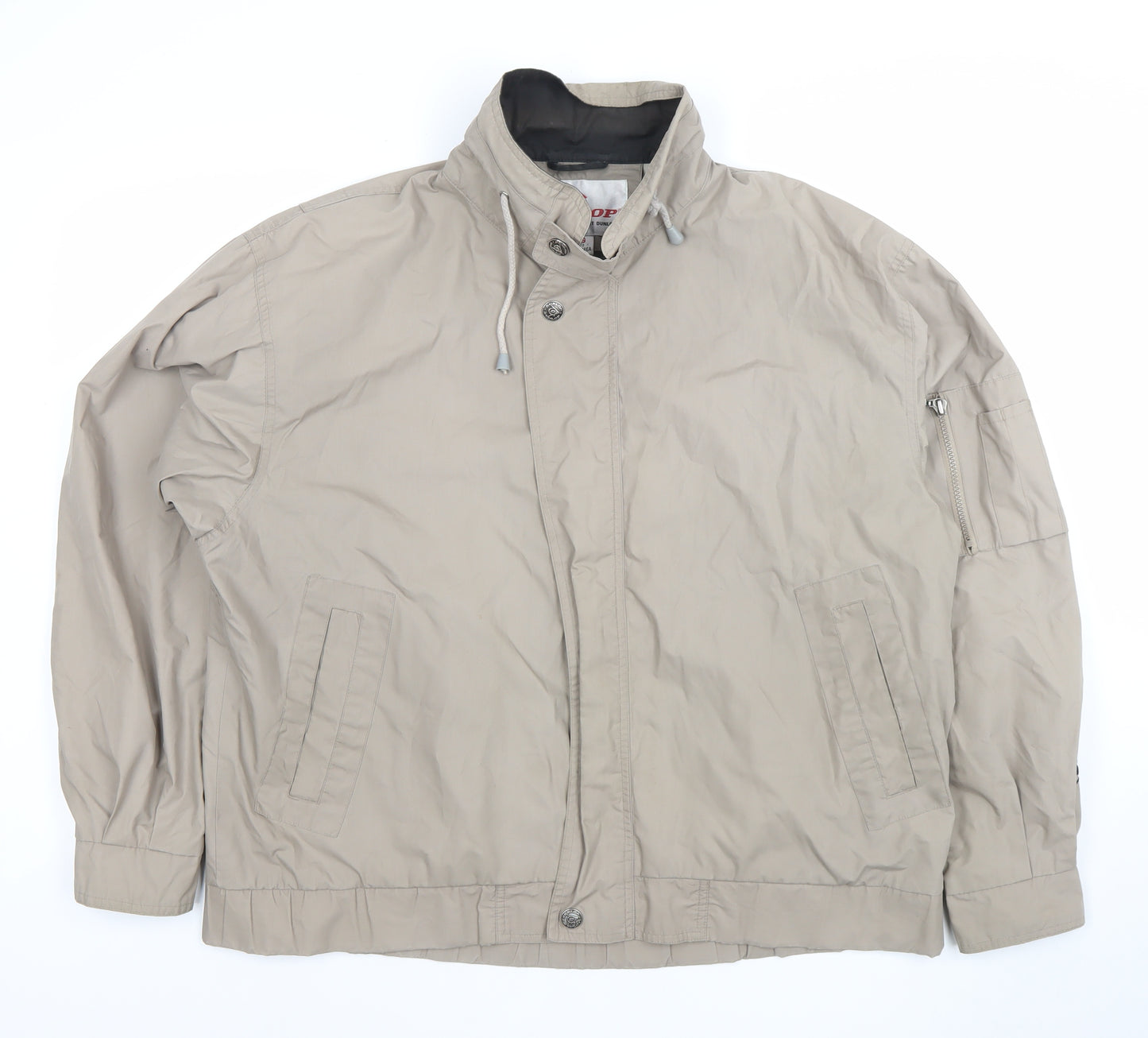 Dunlop Men's Beige Windbreaker Jacket L Regular Fit Casual