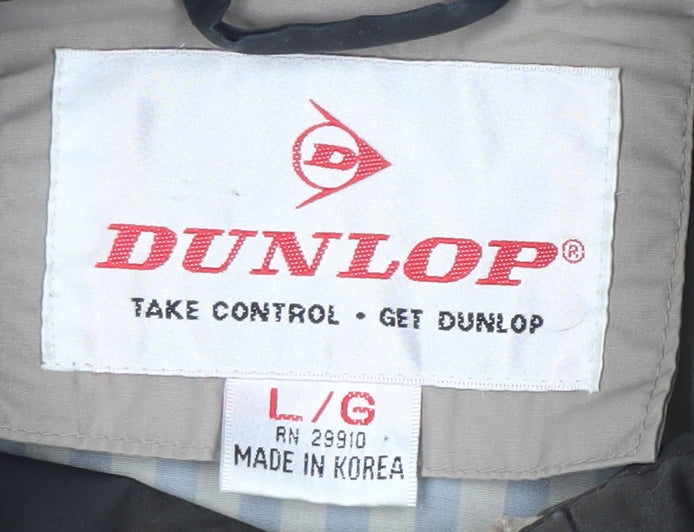 Dunlop Men's Beige Windbreaker Jacket L Regular Fit Casual