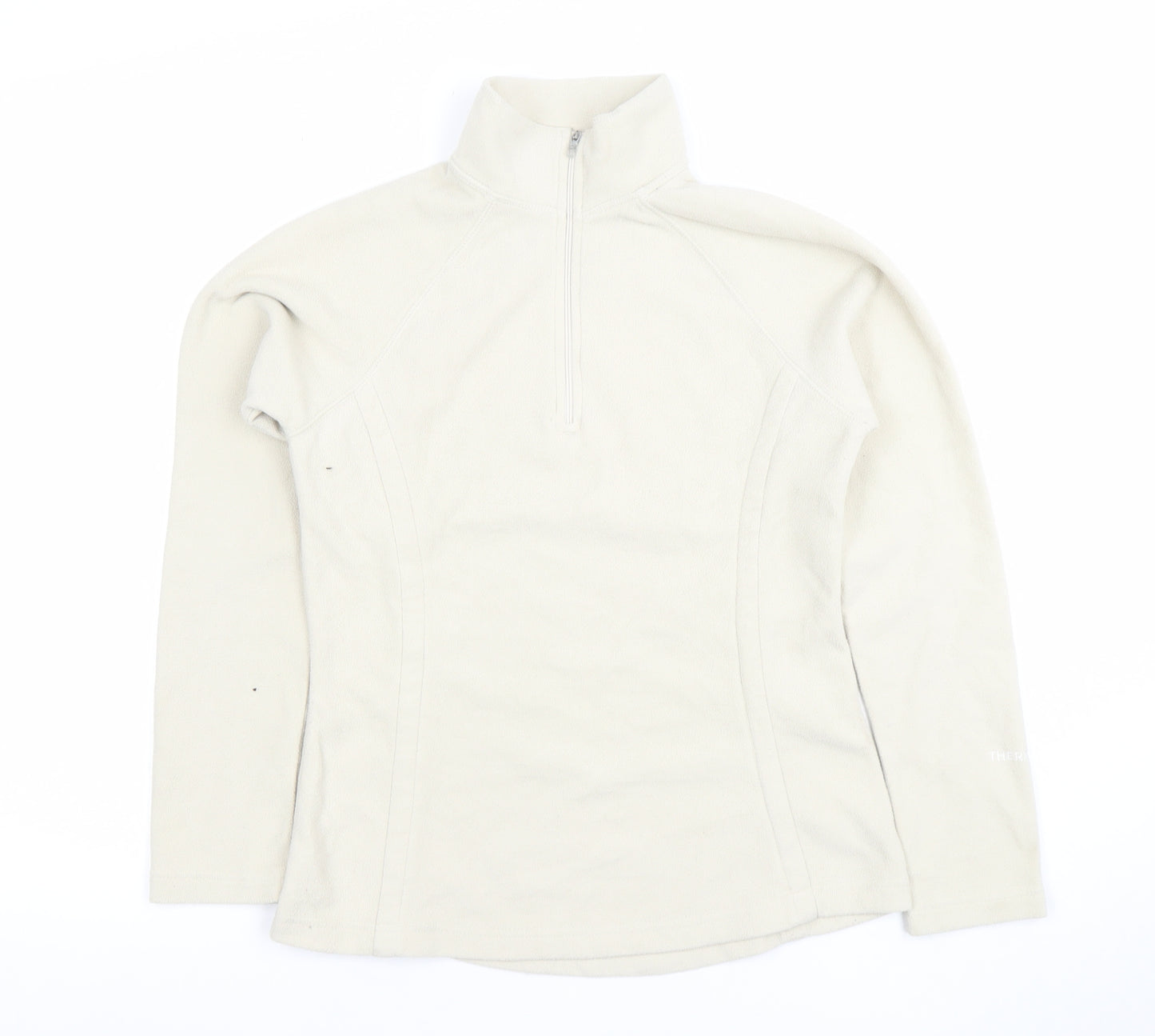 Petrolskin Women Beige 1/4 Zip Fleece Pullover Sweatshirt Size 8