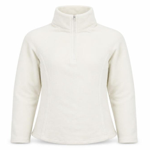 Petrolskin Women Beige 1/4 Zip Fleece Pullover Sweatshirt Size 8