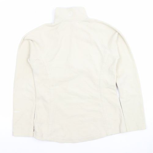 Petrolskin Women Beige 1/4 Zip Fleece Pullover Sweatshirt Size 8