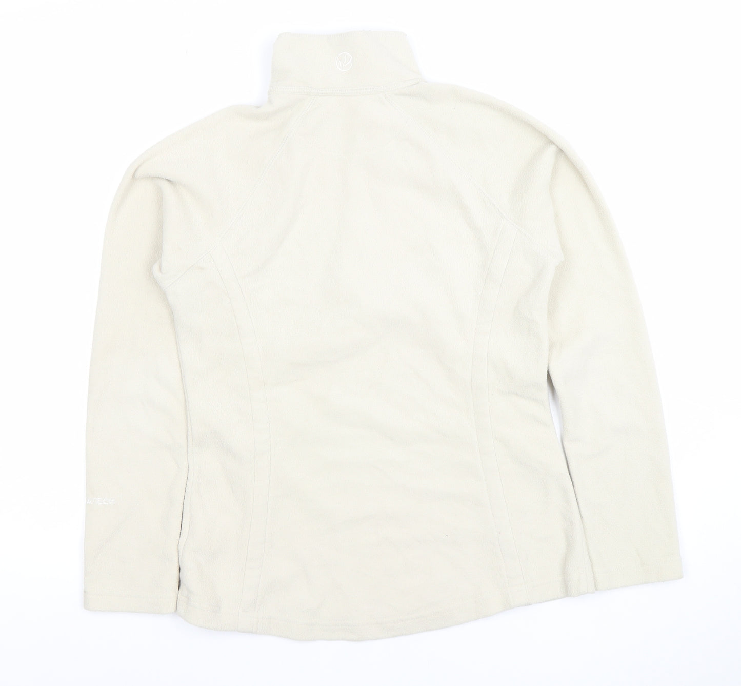 Petrolskin Women Beige 1/4 Zip Fleece Pullover Sweatshirt Size 8