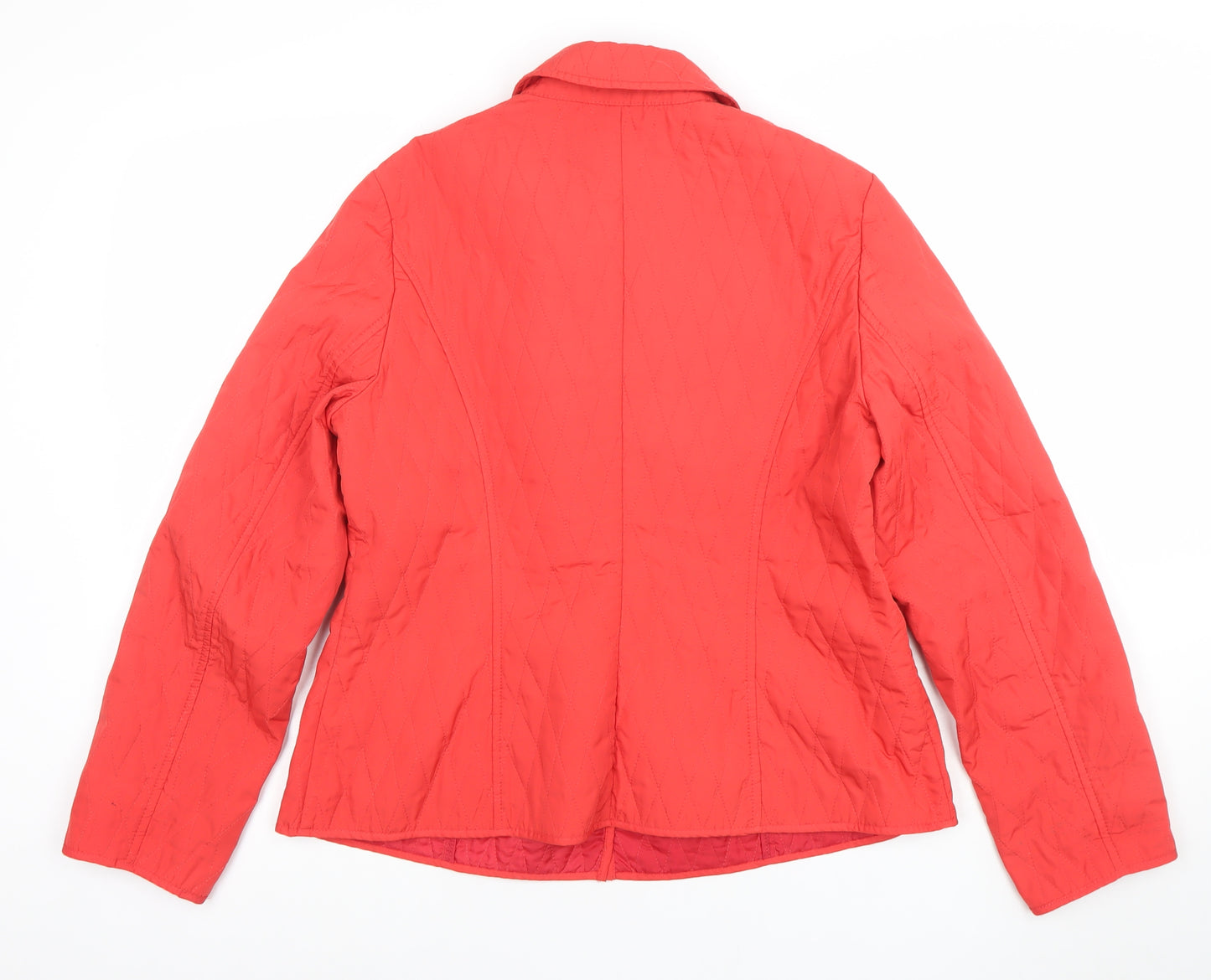 Marks and Spencer Womens Red Quilted Mid-Length Jacket UK 12