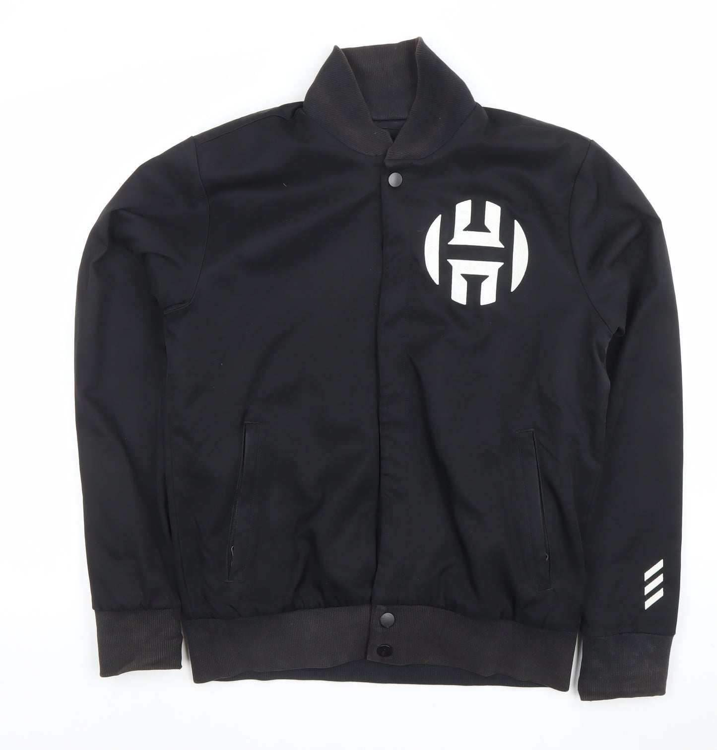 adidas Men’s Black Varsity Jacket S James Harden Basketball Logo