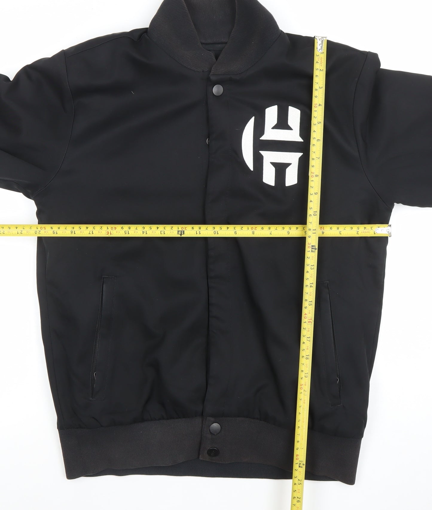 adidas Men’s Black Varsity Jacket S James Harden Basketball Logo