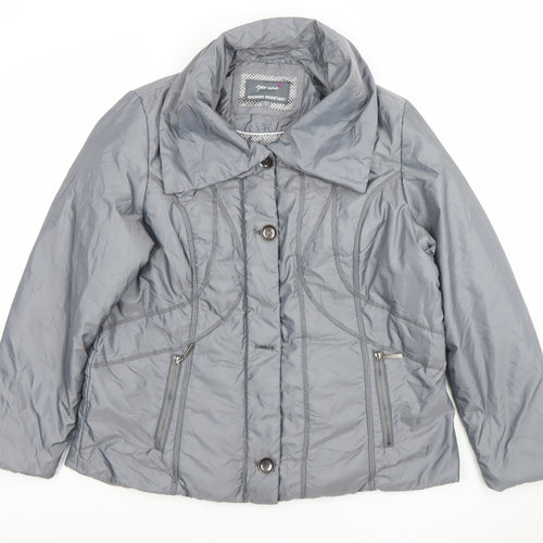 Marks and Spencer Per Una Women's Grey Size 10 Shower Resistant Puffer Jacket