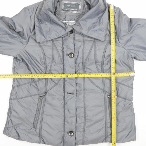 Marks and Spencer Per Una Women's Grey Size 10 Shower Resistant Puffer Jacket