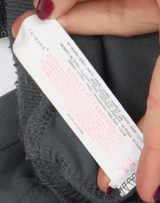 Primark Boys Grey PlayStation Hoodie 6-7 Years Pullover Cotton Blend