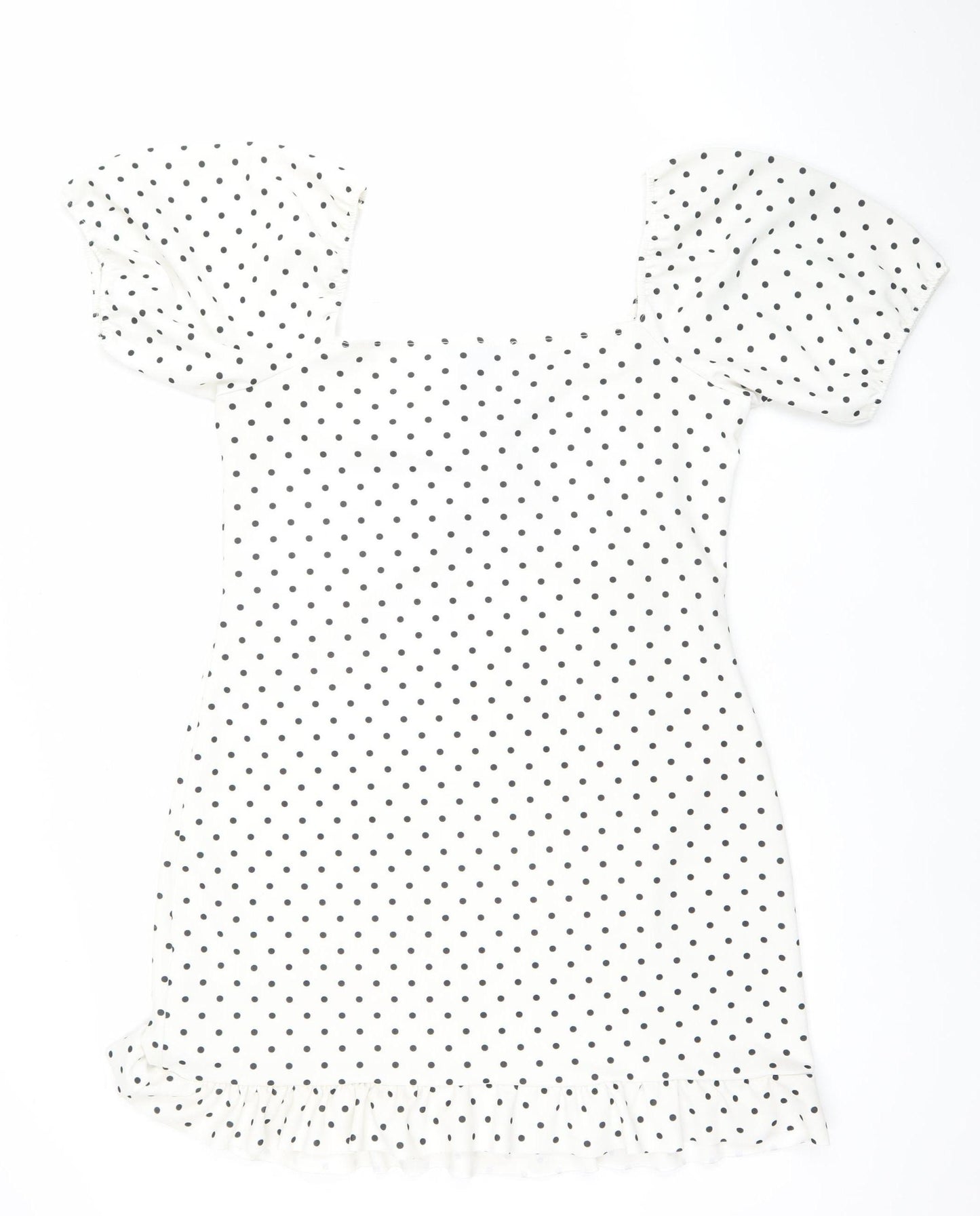 New Look Women's White Polka Dot Short Bodycon Dress Size 18