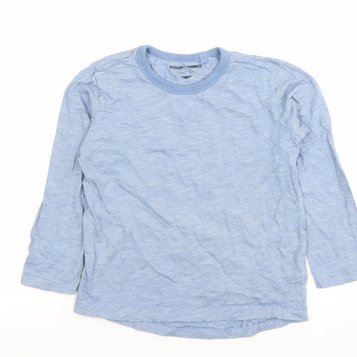Next Boys Blue Striped Long Sleeve Cotton T-Shirt 6-7 Years
