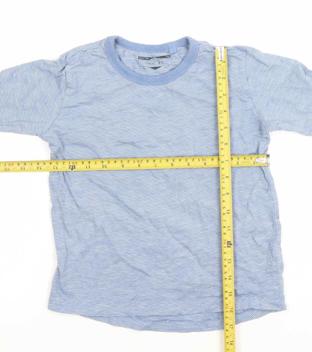 Next Boys Blue Striped Long Sleeve Cotton T-Shirt 6-7 Years