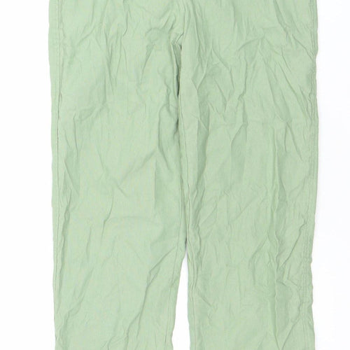 Gallery Womens XS Green Casual Viscose Elastic Waist Trousers
